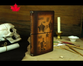 LARGER size Leonardo diary Leather Travelers Notebook , journal,Leather planner,journal,travel journal,a5,b6,more