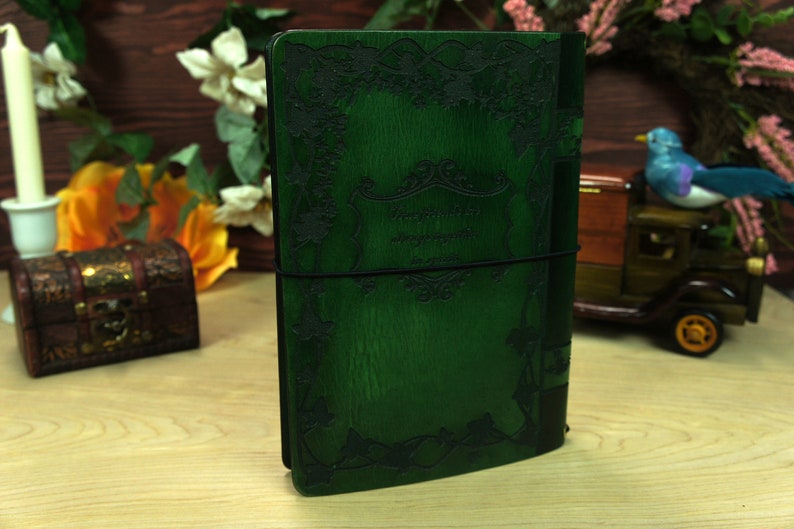 LARGER size Anne of Green Gables,Leather Travelers Notebook Anne with an E, journal,Leather planner,journal,travel journal,tachikoma image 3