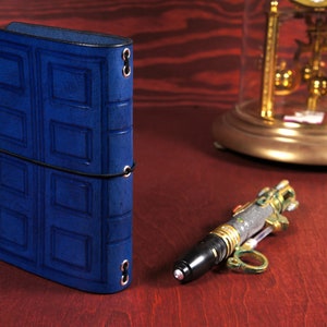 SMALLER size River Song diary,Leather Travelers Notebook Cover,Leather journal cover,Leather planner Cover,doctor who, bad wolf, tardis note image 4