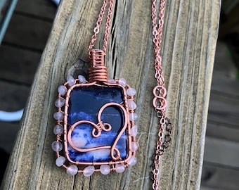 Sodalite heart necklace