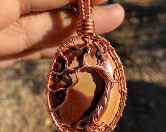 Jasper tree necklace