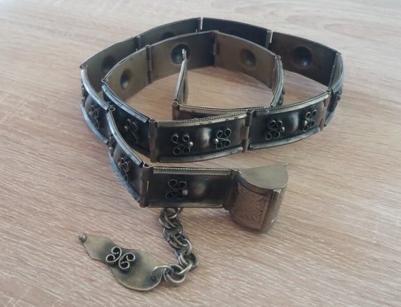 Vintage Armenian Soviet Belt 1960s: Armor Link Ethnic Belt