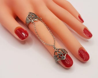 Armenischer Doppelring mit verstellbarem Alphabet: Sterling Silber .925