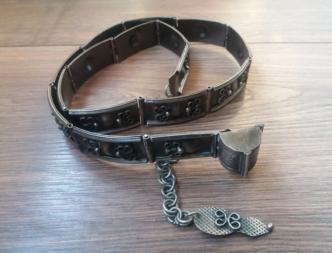 Ceinture Ethnique Arménienne - Belt Armor Link - Pour Danse Du Ventre - Ajustable - Fait Main En Acier