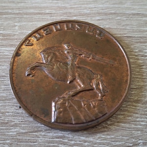 Armenische Bronzemünzenmedaille von David von Sassoun, Vintage armenische Medaille, Daredevils Münze, nationaler Volksheld, Geschenk für sie oder ihn