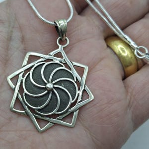 Eternity Sign Sterling Silver .925 Coin Pendant: Armenian Arevakhach Sun Cross