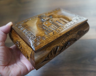 Longue Boîte En Bois Arménienne - Cathédrale Etchmiadzin Et Mont Ararat - Artisanale