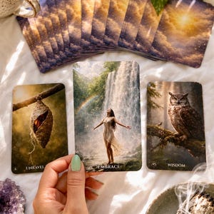 Talia kart wyroczni Wings Of Becoming: Metamorfoza, uzdrowienie, transformacja (53 karty i przewodnik)