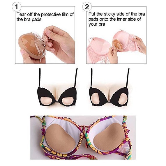 Sticky Push-up Bra Pad for Swim Suit, Dance Costum, Evening Gown, 