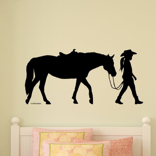 Horses Head Girls Room graphic wall art decal  nursery teenager 