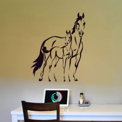 Horse Pony Decal Mustang Sticker Western Childs Room Etsy