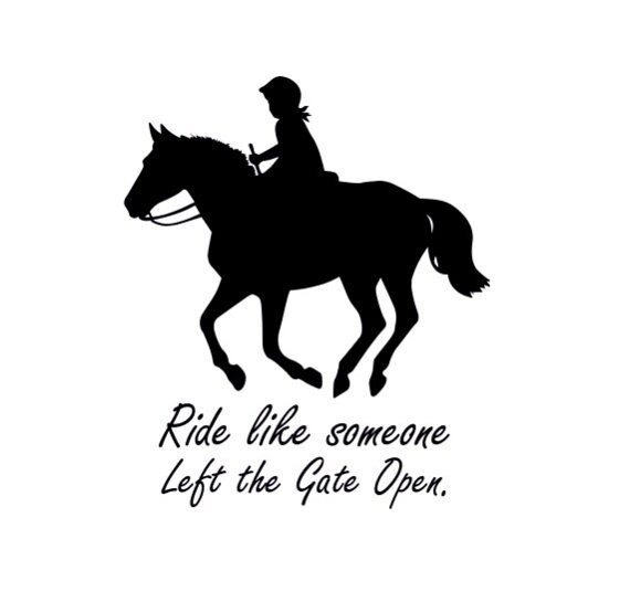 Horse Wall Decal Quote Sticker Wall Words Teen Bedroom Decor Girls Room Western Decor 27 X 31 Inches