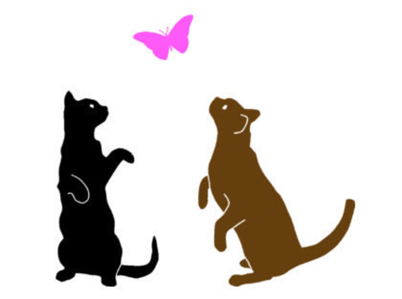 Cat and butterfly wall decal girls bedroom decor college Etsy