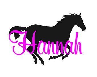 Horse Wall Decal Girls Personalized Pony Wall Sticker Decal For Girls Room Gift For Teen Child Girl Baby Nursery Decor Horse Wall Art