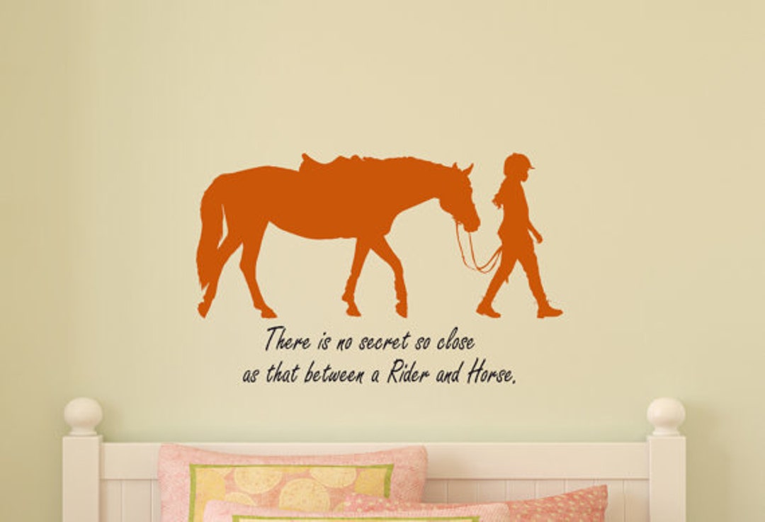 Pony Horse Wall Decal Horse Rider Quote Girls Room Sticker Childs Room