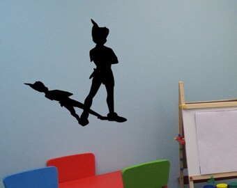 Peter Pan Wall Decal Neverland Sticker Nursery Decor Girls Boys Bedroom Playroom Peter Pan Disney Mural Fairies Pirate Ship Preschool