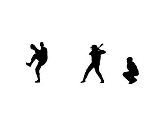 Baseball decal, Sports wall sticker, Boys bedroom decal, Teen room sticker, Dorm room decal, Baseball player, childs room, 11 X 28 inches