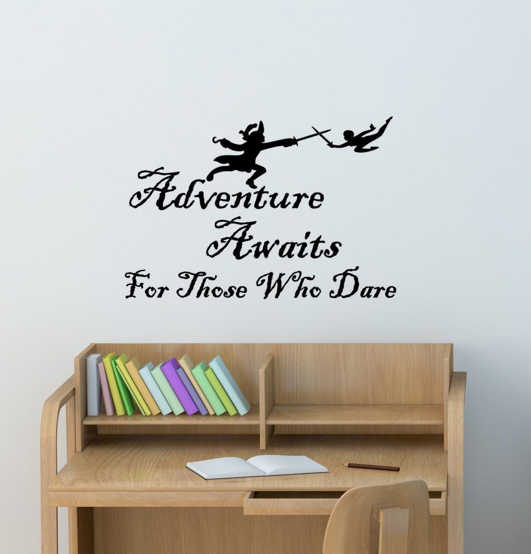 Peter Pan Quote Wall Decal Adventure Awaits Wall Sticker - Etsy