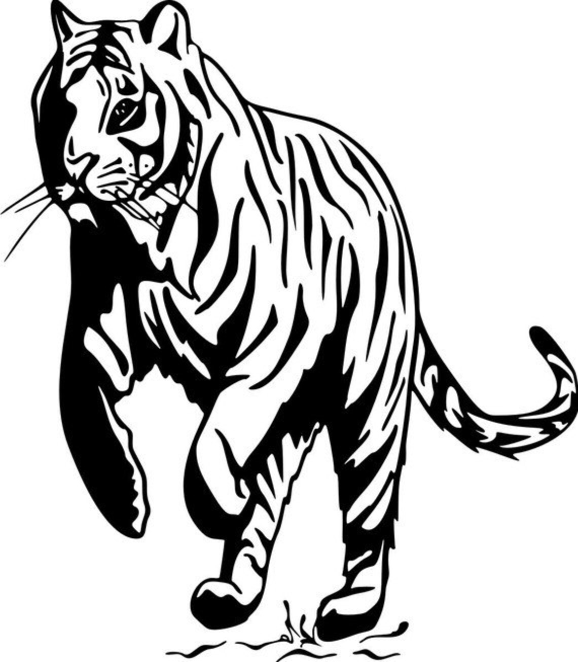 Tigers Wall Decal2 Tiger Vinyl Wall Stickerwall and Room Etsy