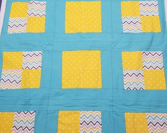 Patchwork Quilt, Homemade Quilt, Lap Quilt, Chevron Quilt, Handmade Quilt, Polka Dot Fabric, Baby Quilts Handmade, Flannel Baby Blanket