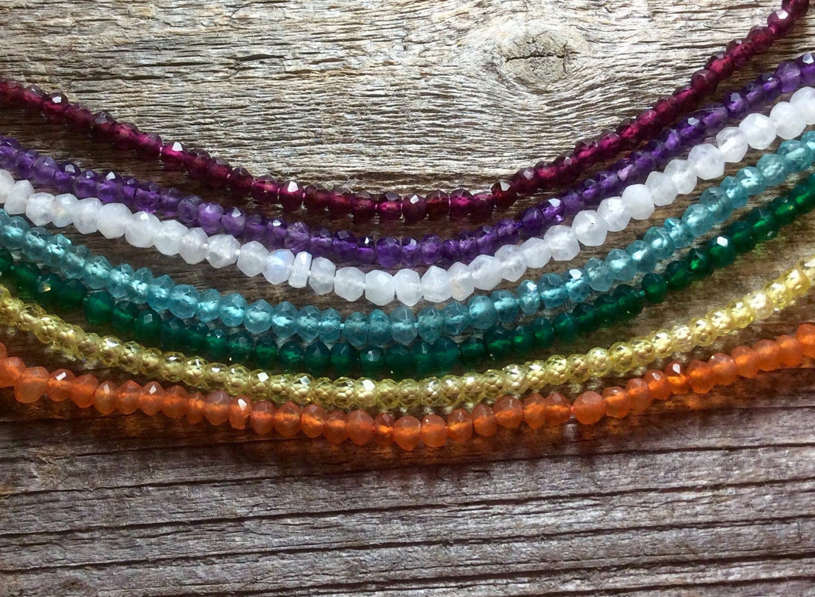 Rainbow Gemstone Bead Assortment Etsy