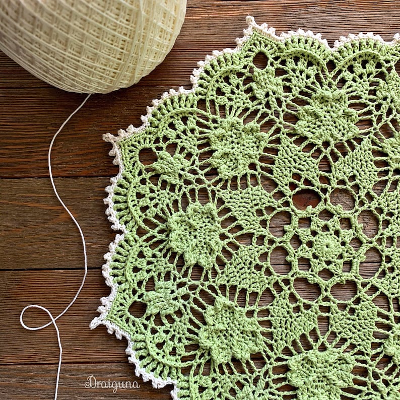 Shamrock Soiree Crochet Doily Pattern, PDF Digital Download image 5