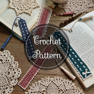 Charming Bookmarks Crochet Pattern (English Only), 4 Crochet Bookmark Patterns, PDF, Digital Download