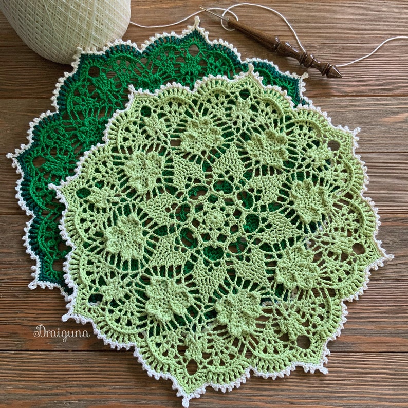 Shamrock Soiree Crochet Doily Pattern, PDF Digital Download image 7
