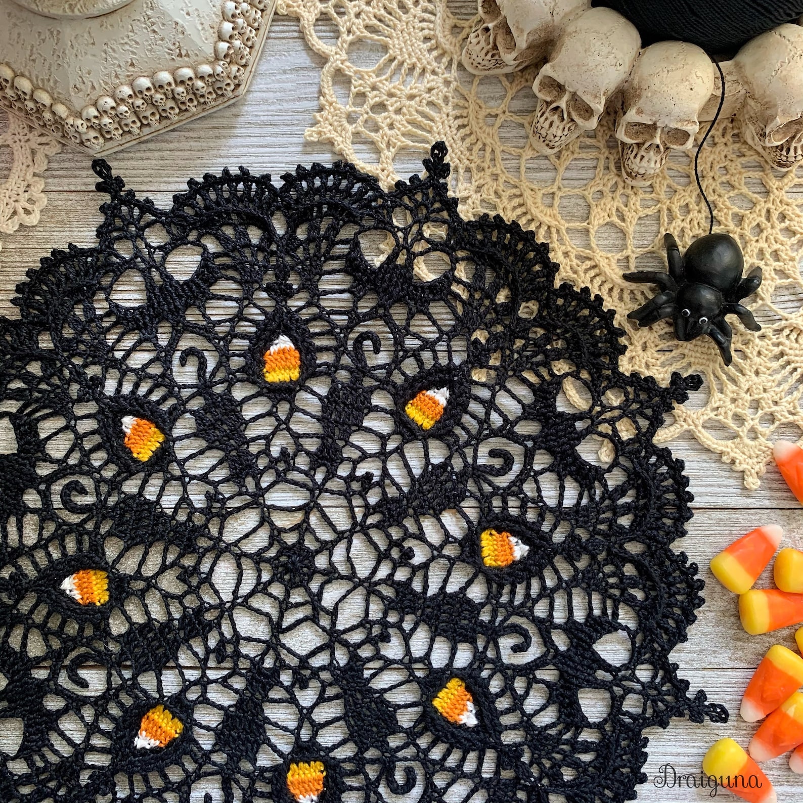 Spooky Soiree Crochet Doily Pattern PDF Digital Download Etsy