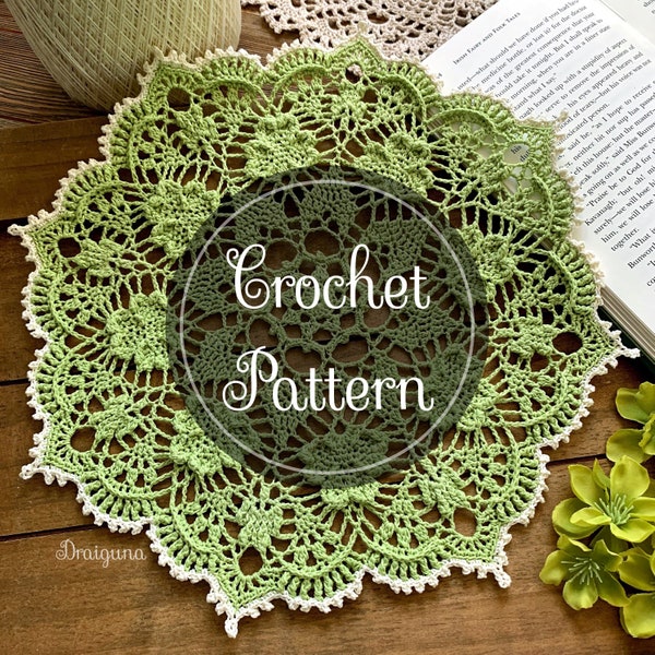 Shamrock Soiree Crochet Doily Pattern, PDF Digital Download