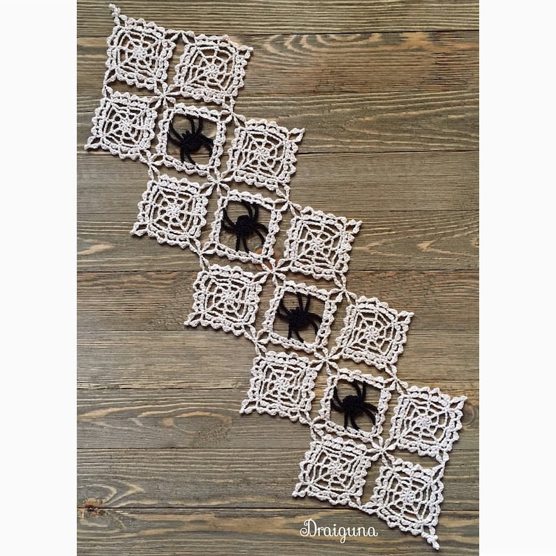 Cobwebs Crochet Doily Pattern, PDF Digital Download, Halloween image 2