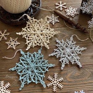 Lorewoven Snowflakes Crochet Pattern, 3 Crochet Snowflake Patterns, PDF Digital Download image 7