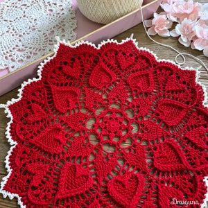 Sweetheart Soiree Crochet Doily Pattern, PDF Digital Download image 6