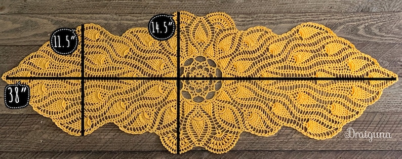 Sunspire Crochet Table Runner Pattern, PDF Digital Download image 10