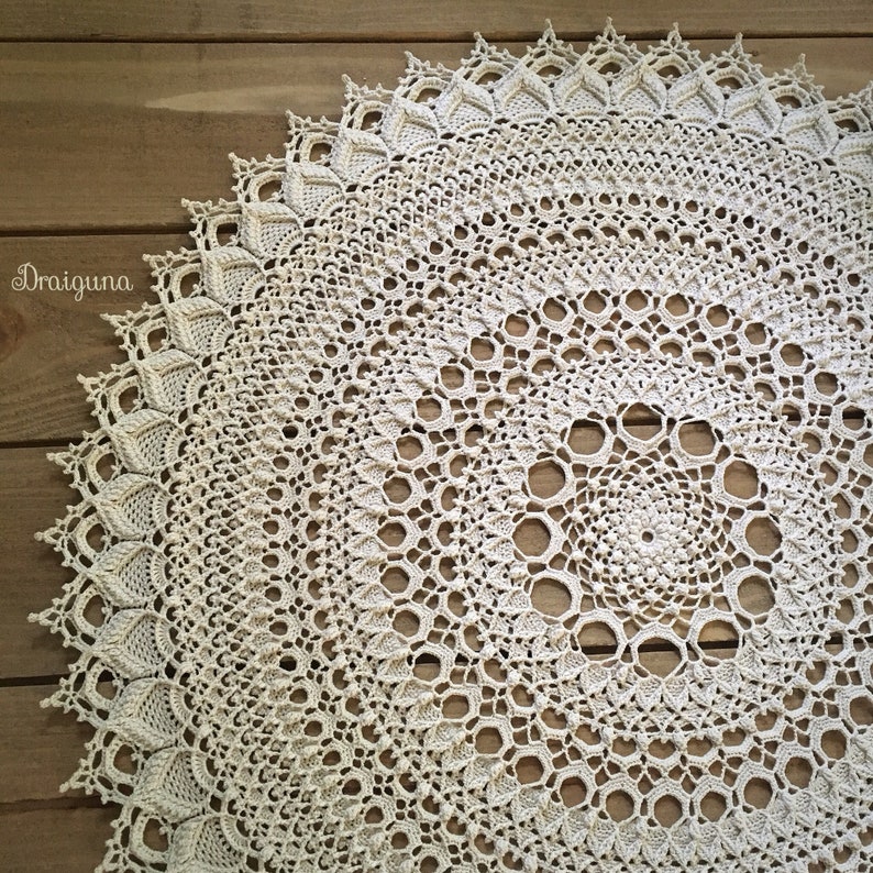 Oculus of Stars Crochet Doily Pattern, PDF Digital Download image 8