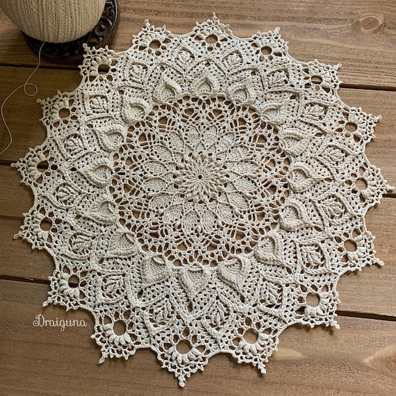 Flora Crochet Doily Pattern, PDF Digital Download -  Israel