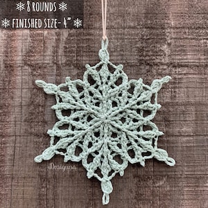 Lorewoven Snowflakes Crochet Pattern, 3 Crochet Snowflake Patterns, PDF Digital Download image 4