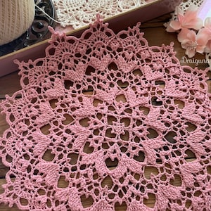 Hearthereal Crochet Doily Pattern, PDF Digital Download image 3