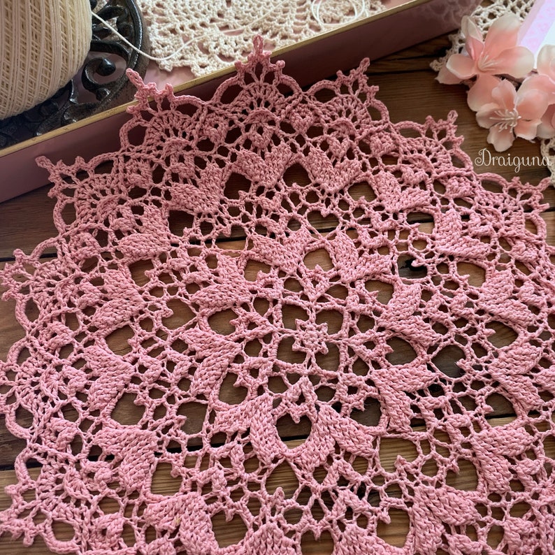 Hearthereal Crochet Doily Pattern, PDF Digital Download image 3