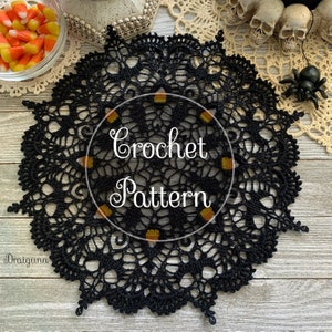 Spooky Soiree Häkeldeckchen-Anleitung (nur auf Englisch) - PDF Digital Download, Halloween