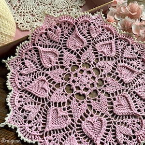 Sweetheart Soiree Crochet Doily Pattern, PDF Digital Download image 8