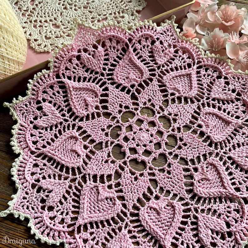 Sweetheart Soiree Crochet Doily Pattern, PDF Digital Download image 8