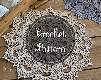 Etherealm Crochet Doily Pattern, PDF Digital Download