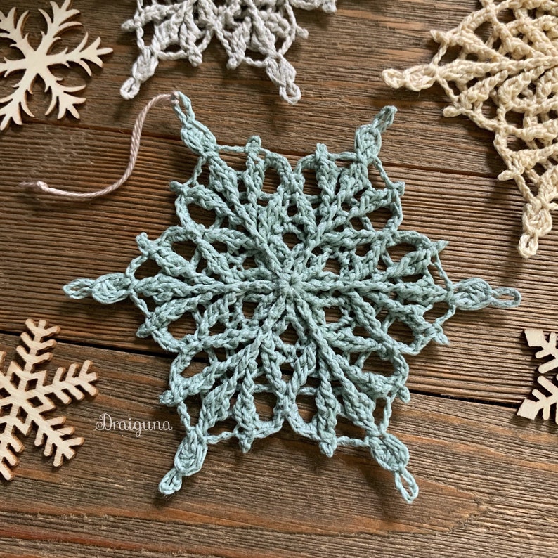 Lorewoven Snowflakes Crochet Pattern 3 Crochet Snowflake image 10