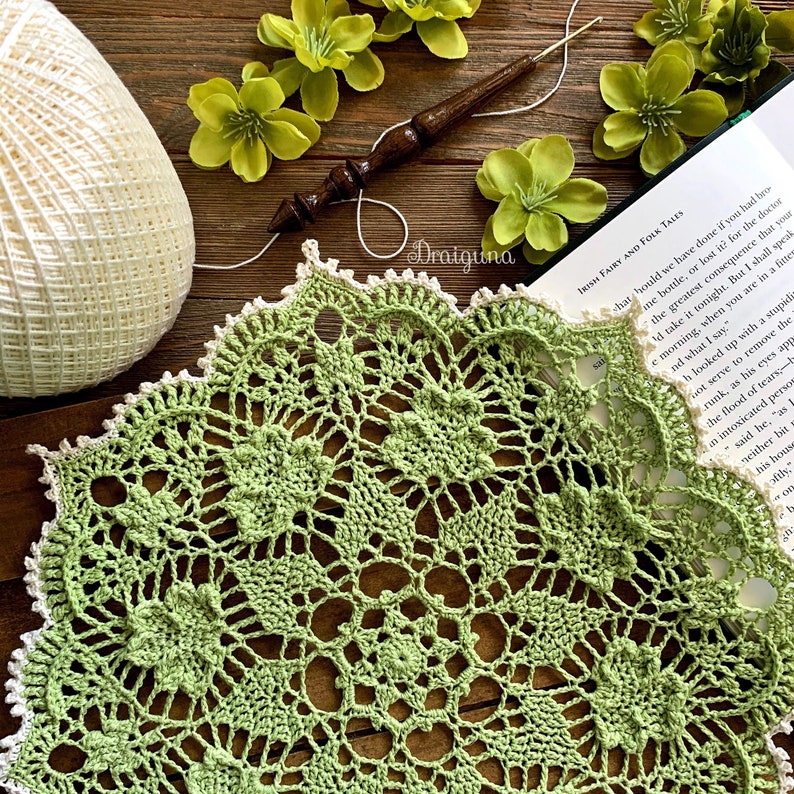Shamrock Soiree Crochet Doily Pattern, PDF Digital Download image 3