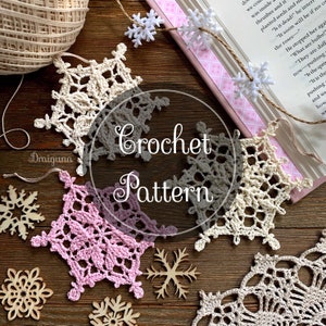 Winterwoven Snowflakes Crochet Pattern, 3 Crochet Snowflake Patterns,  PDF Digital Download