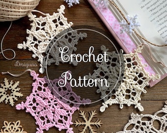 Winterwoven Snowflakes Crochet Pattern, 3 Crochet Snowflake Patterns,  PDF Digital Download