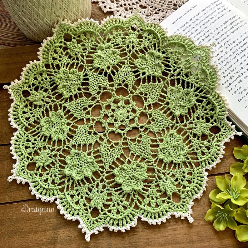 Shamrock Soiree Crochet Doily Pattern, PDF Digital Download image 2