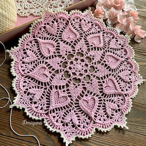 Sweetheart Soiree Crochet Doily Pattern, PDF Digital Download image 2