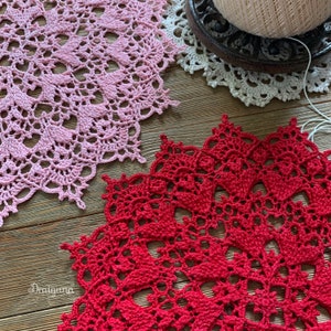 Hearthereal Crochet Doily Pattern, PDF Digital Download image 6